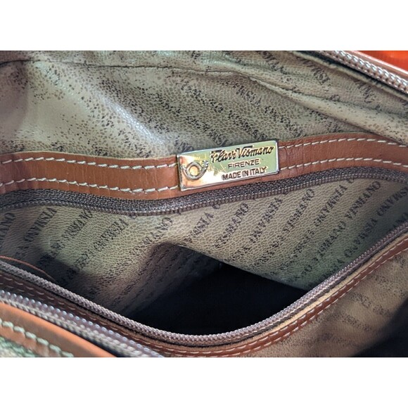 Vintage Flavi Vismano Leather Front Pocket Crossbody Purse - Picture 14 of 16